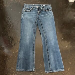 Miss Me Flare Jeans with Embellished Pockets